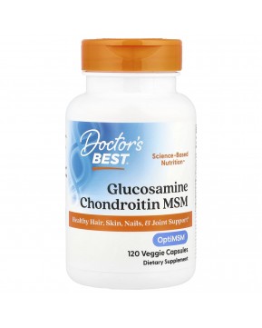Doctor's Best, глюкозамин, хондроитин и МСМ с OptiMSM, 120 вегетарианских капсул Doctor's Best, глюкозамин, хондроитин и МСМ с OptiMSM, 120 вегетарианских капсул